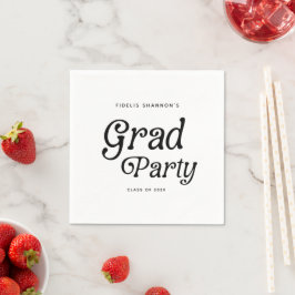 Minimaler Grad Party Retro Abschluss Serviette