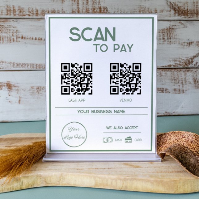 Minimaler grüner 2 QR-Code für Business Scan zur Z Poster (Von Creator hochgeladen)