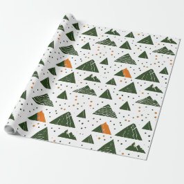 Minimaler, grüner Berg Geschenkpapier