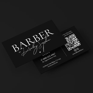 Minimaler Hairstylist Eleganter Barbier Visitenkarte