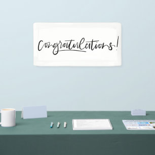 Minimaler handgeschriebener Gratulationsbanner Banner