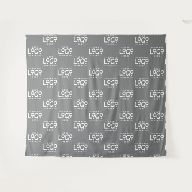 Minimaler Hintergrund für die Silver-Gray-Logo für Wandteppich (Vorderseite (Horizontal))
