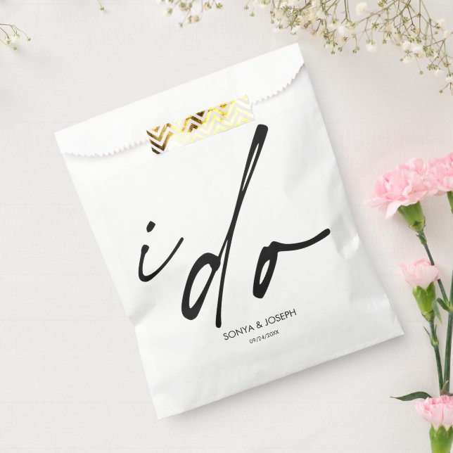 Minimaler Hochzeitstag einfach Geschenktütchen (Versiegelt)