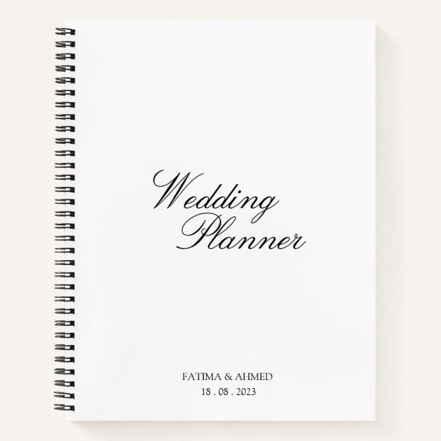 Minimaler islamischer Hochzeitsplaner Notizbuch (Vorderseite)