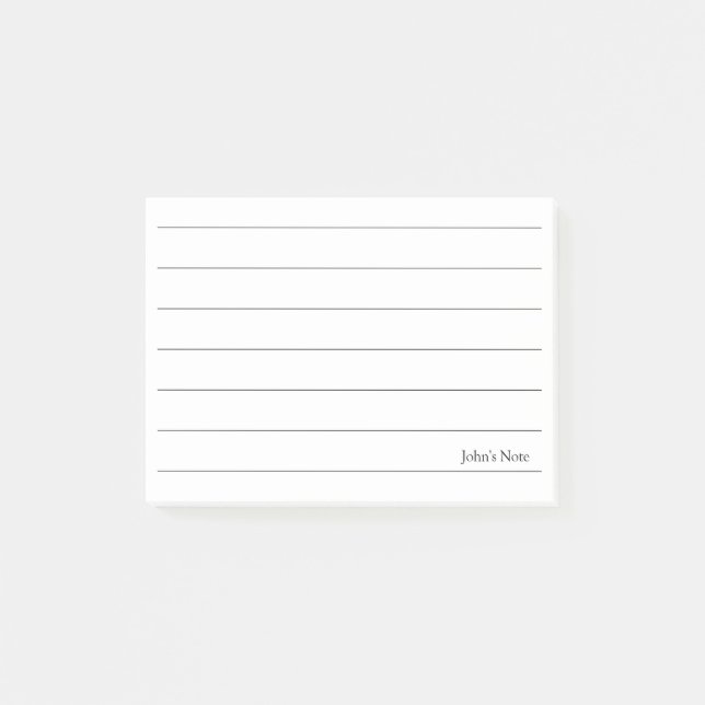 Minimaler klassischer Individuelle Name für Abstra Post-it Klebezettel (Vorderseite)
