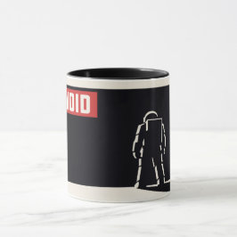 Minimaler konstruktivistischer schwarzer und roter tasse