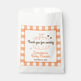 Minimaler Kürbis auf dem Weg zu individuellem Gesc Geschenktütchen