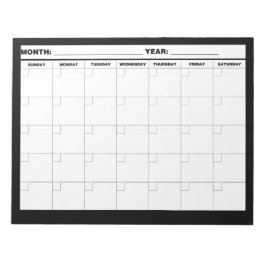 Minimaler Leerlaufkalender Notizblock