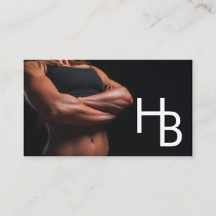 Minimaler Logo-und Foto-Fitness-Trainer-Standard Visitenkarte
