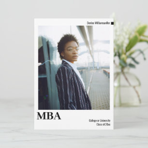 Minimaler MBA-Foto-Abschluss Ankündigung