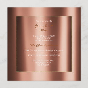 Minimaler Metallic Geometry Gold Kupfer Bronze Eve Einladung