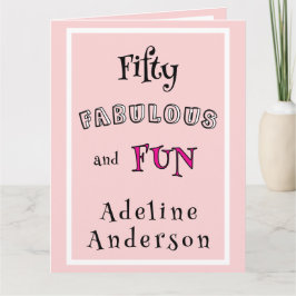 Minimaler moderner fünfzig fabelhafter lustiger ro karte