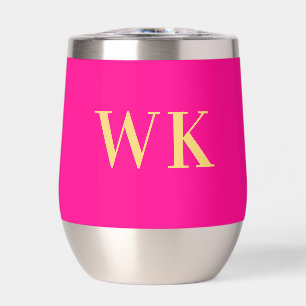 Minimaler moderner Monogramm-Hot-Pink