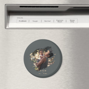 Minimaler moderner trendiger Fotopop Grüner Vatert Magnet