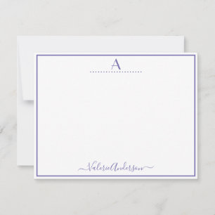 Minimaler Monogramm Letter-Single-Border Mitteilungskarte