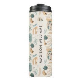 Minimaler monogramm moderner thermischer Tumbler Thermosbecher
