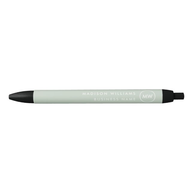 Minimaler Monogramm Schwarzer Tinte Pen Kugelschreiber (Vorderseite)