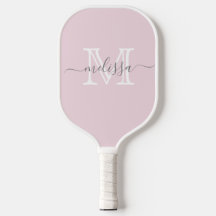 Minimaler Name und Monogramm in Rosa elegant