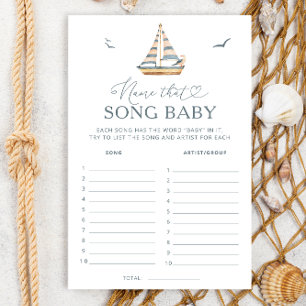 Minimaler Nautikname, der Song Baby Duwer Game
