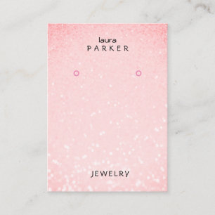 Minimaler Ohrring-Designer-Bildschirm für rosa Gli Visitenkarte