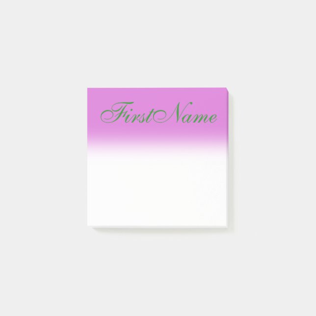 Minimaler Orchideenuntergrund + Waldgrünname Post-it Klebezettel (Vorderseite)