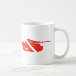 Minimaler Panzerkampfwagen VI, rot - weiß Kaffeetasse