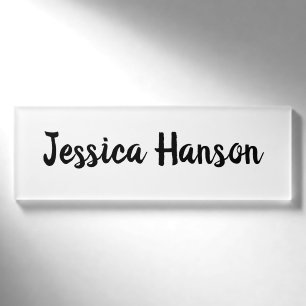 Minimaler Personalisiert Signature-Kursivschrift-S Namenschild