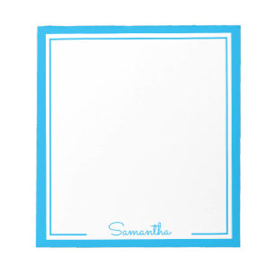 Minimaler Personalisierter Farbgrenzname Notizblock