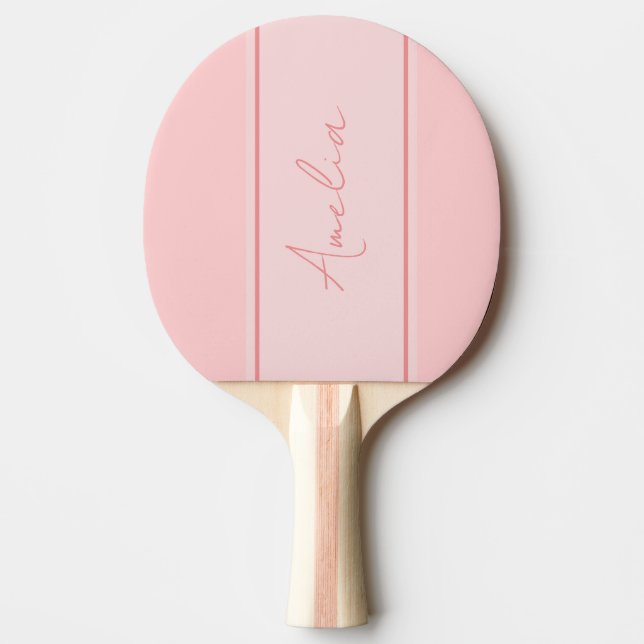 Minimaler Personalisierter Name Rosa Tischtennis Schläger (Vorderseite)