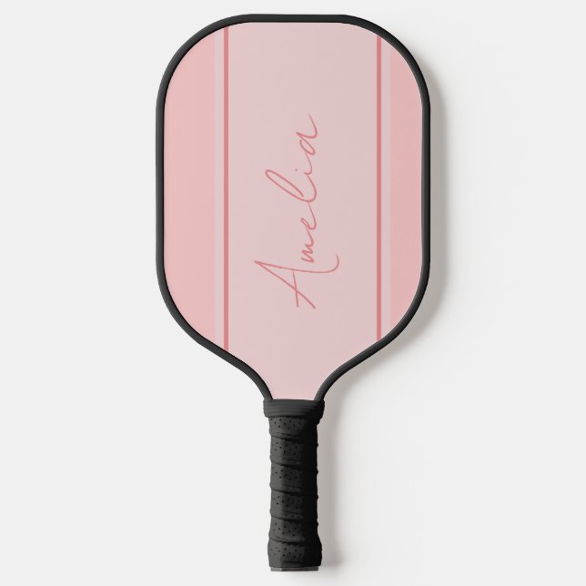 Minimaler Personalisierter Rosa Pickleball Schläger (Vorderseite)