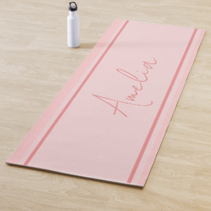 Minimaler Personalisierter Rosa Yogamatte