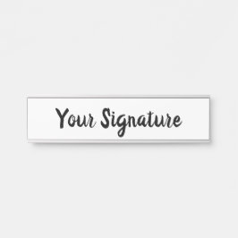 Minimaler Personalisierter Signaturenname-Script-S Türschild