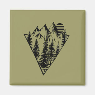 Minimaler Pinienwald Magnet