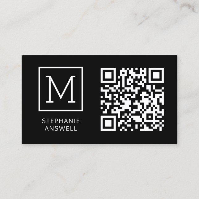 Minimaler QR-Code für Berufliches Logo Visitenkarte (Vorderseite)