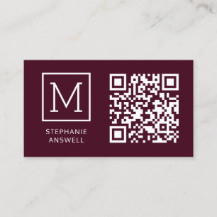 Minimaler QR-Code für Burgund-Logo-Berufliche Visitenkarte