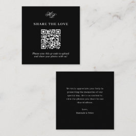 Minimaler QR-Code für ein elegantes Monogramm, die Begleitkarte