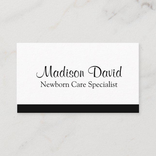 Minimaler QR-Code für Neugeborene Visitenkarte (Vorderseite)