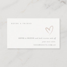 Minimaler Rabatt für ein einfaches Blush Heart Visitenkarte