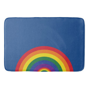 Minimaler Regenbogenbogen Moderne Farbige Aussage Badematte
