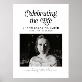 Minimaler Retro-Bestattungsauftrag Poster