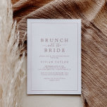 Minimaler Rose Gold Brunch mit Bride Brautparty Einladung<br><div class="desc">Dieser goldene Brunch in minimaler Rose mit Brautdusche ist perfekt für einen einfachen Polterabend. Das moderne romantische Design besticht durch klassische Rose-Gold- und Weißtypografie gepaart mit einer rustikalen und eleganten Kalligraphie mit Vintagem handgeschriebenem Stil. Anpassbar in jeder Farbe. Behalt das Design einfach und elegant, wie es ist, oder personalisiere es...</div>