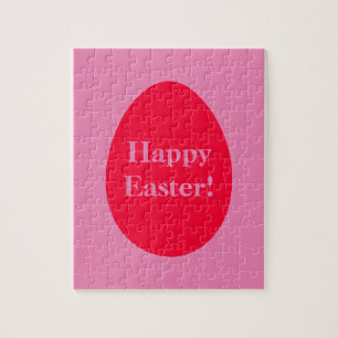 Minimaler Rot-Rosa-Ei-Osterpuzzle