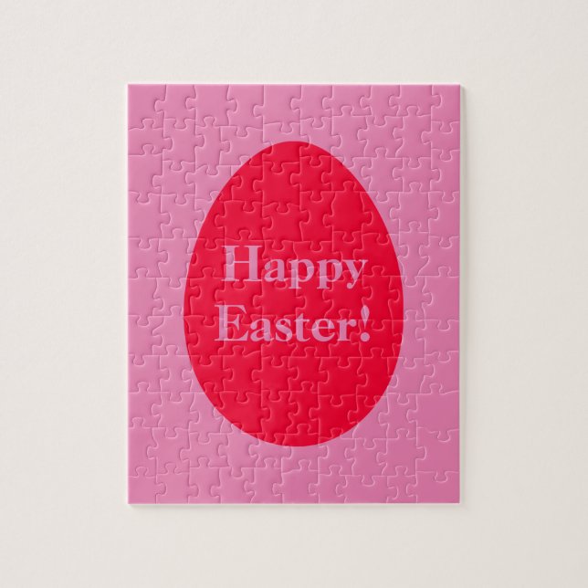 Minimaler Rot-Rosa-Ei-Osterpuzzle (Vertikal)