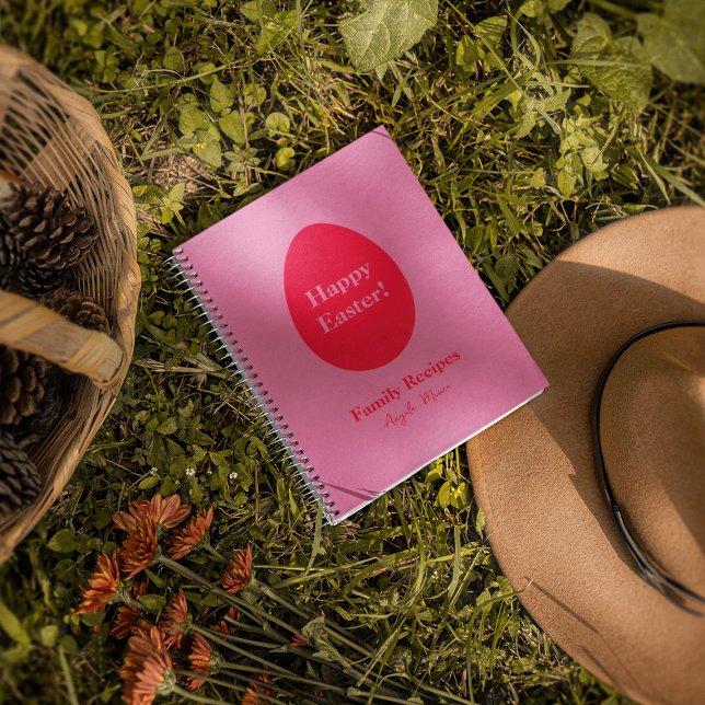 Minimaler Rot-Rot-Rosa-Eizelle Osterzeit Notizbuch (Von Creator hochgeladen)