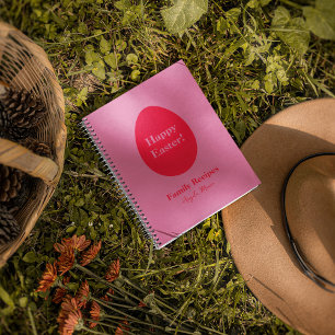 Minimaler Rot-Rot-Rosa-Eizelle Osterzeit Notizbuch