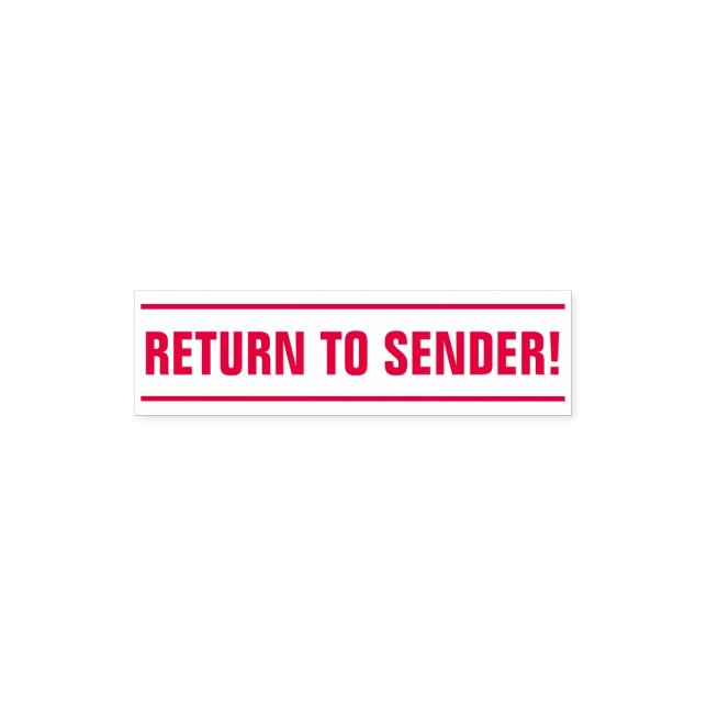 Minimaler "RÜCKKEHR ZUM SENDER"! Briefmarke Permastempel (Design)