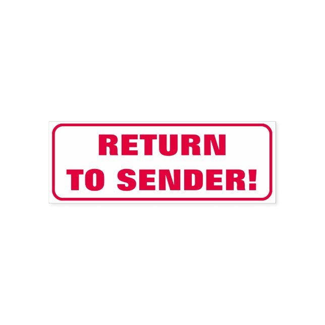 Minimaler "RÜCKKEHR ZUM SENDER"! Briefmarke Permastempel (Design)