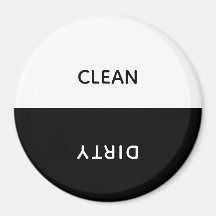 Minimaler sauberer Geschirrspüler Schild Magnet
