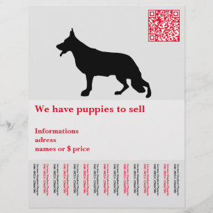 Minimaler Schäferhund personalisiert Flyer