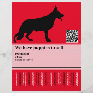 Minimaler Schäferhund personalisierter Flyer